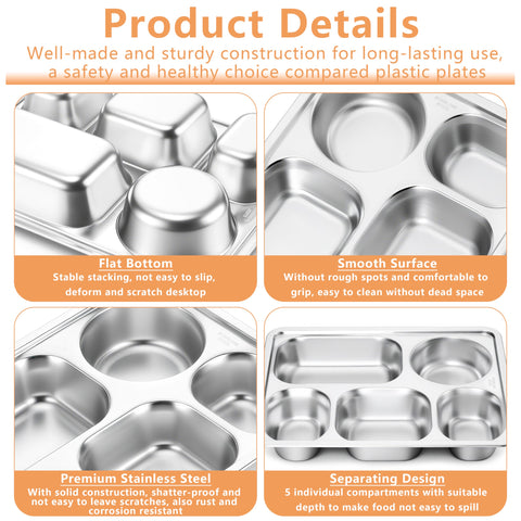 HaWare stainless steel divided plate highlights durability and rust resistance.