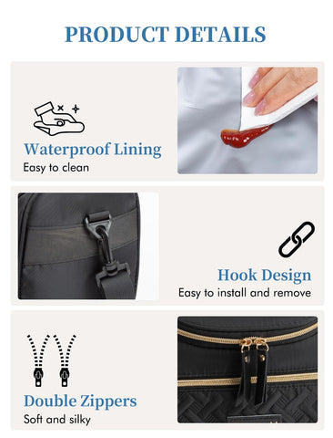Hawave front pocket detail for quick access to small items.