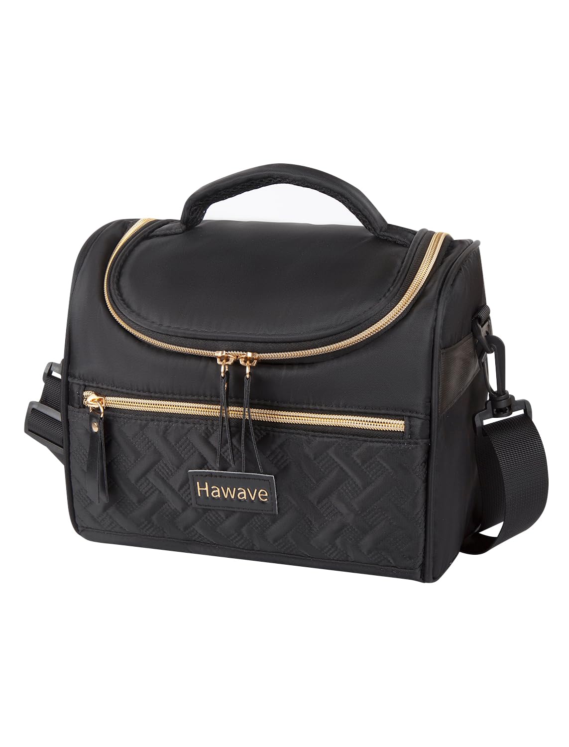 Hawave lunch bag front view showing sleek design and convenient front pocket.