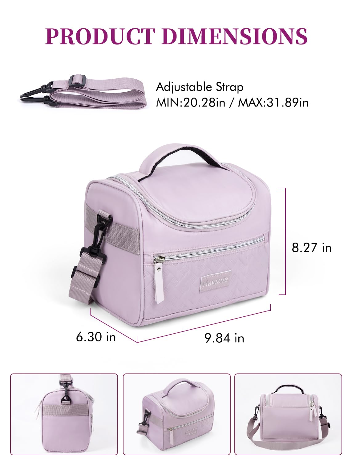 Hawave lunch bag ideal for outdoor trips, holding meals and snacks.