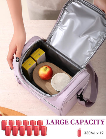 Hawave lunch bag features a removable strap for hands-free carrying.