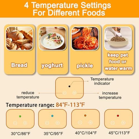 Hawcay unit displaying four temperature levels for precise dough proofing.