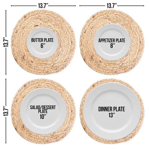 HaxHut natural water hyacinth placemats showing warm organic color