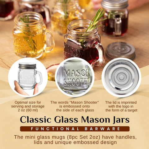 Hayley Cherie shot glass with silver leakproof lid for mess-free servings