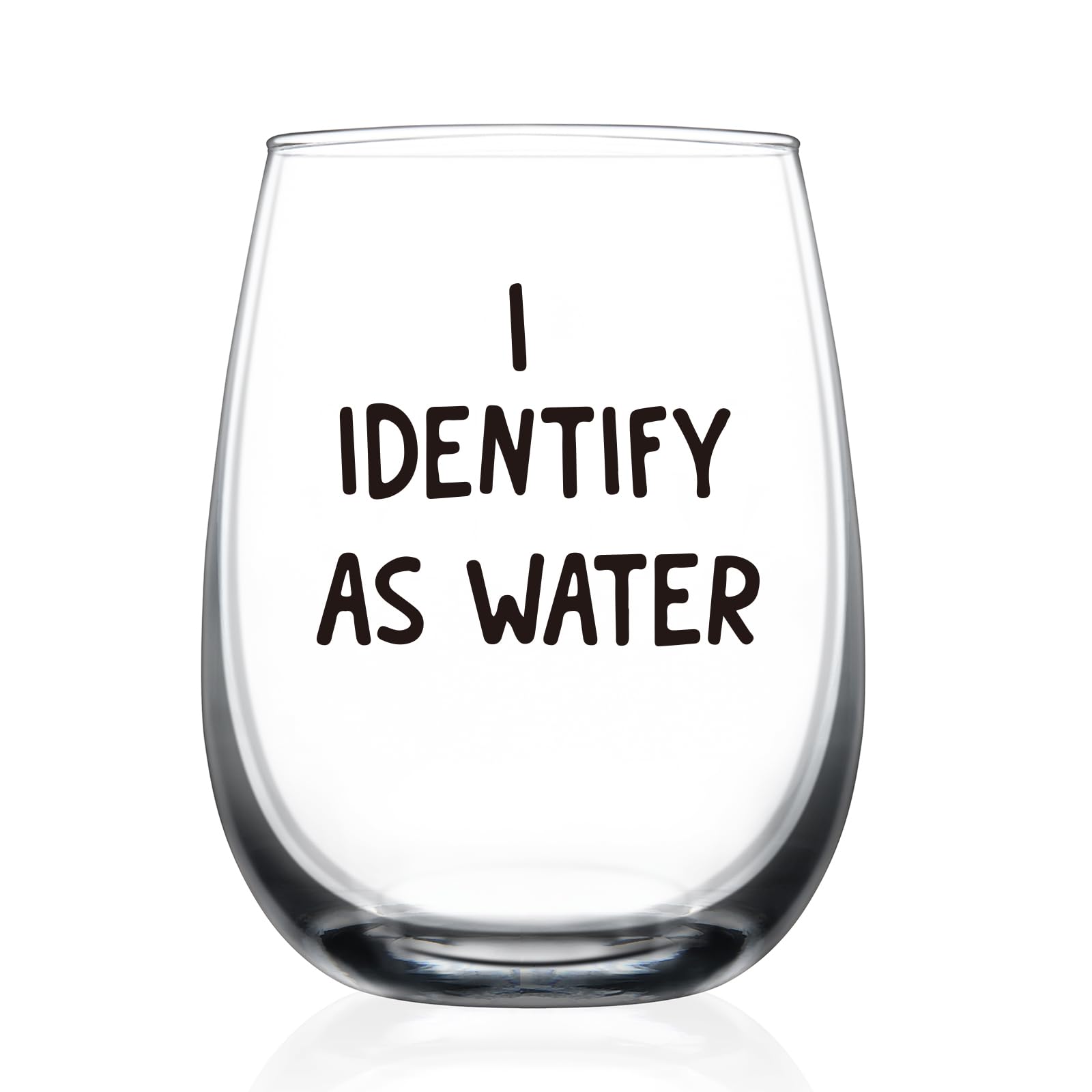 HAYOOU Identify as a Water Cup wine glass, front view, a playful gift idea.