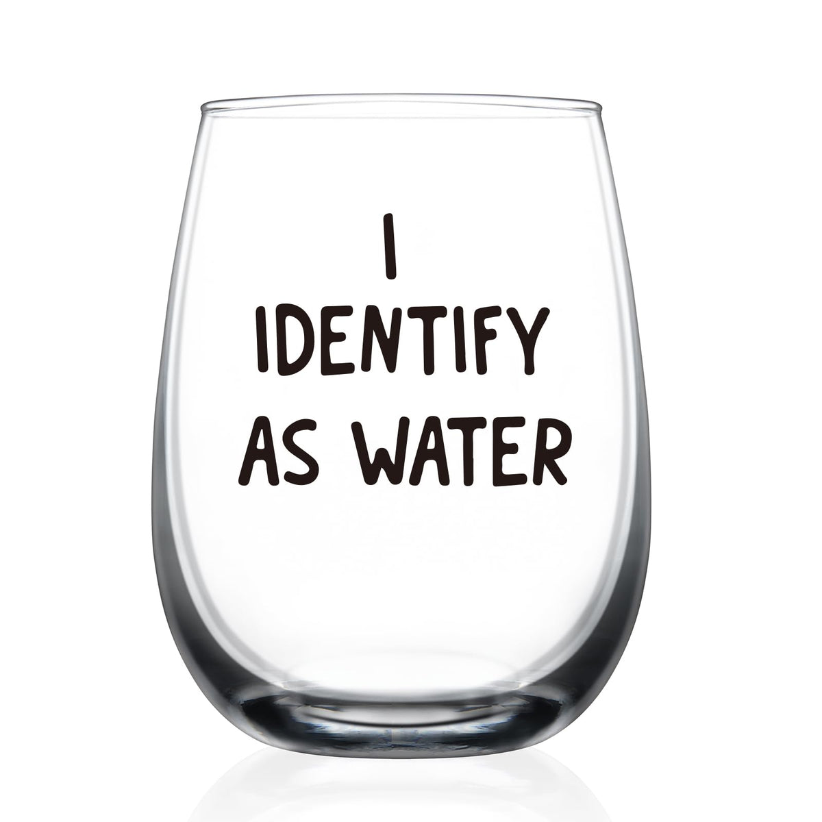 HAYOOU Identify as a Water Cup wine glass, front view, a playful gift idea.