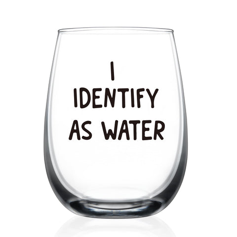 HAYOOU Identify as a Water Cup wine glass, front view, a playful gift idea.