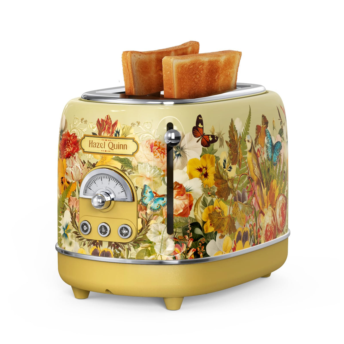 Hazel Quinn X Eduardo Recife 2-slice toaster con estilo retro para la cocina diaria
