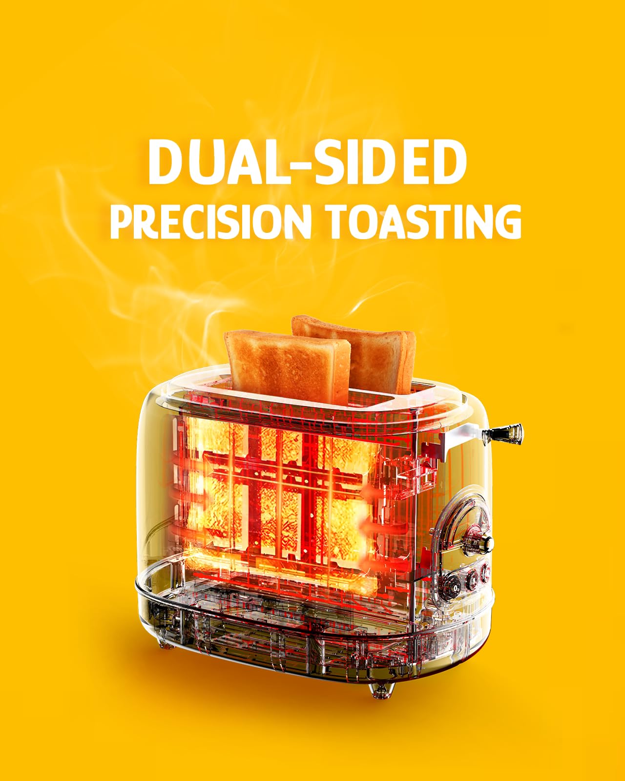 Hazel Quinn X Eduardo Recife 2-slice toaster centrado automáticamente para tostado uniforme