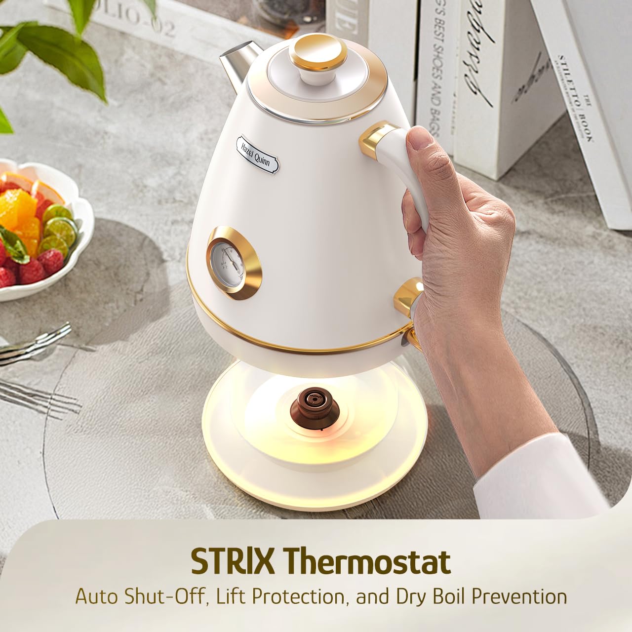 Hazel Quinn Retro Kettle boiling water quickly to ready beverages