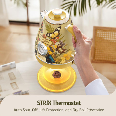 Hazel Quinn X Eduardo Recife electric kettle featuring auto shut-off and boil-dry protection