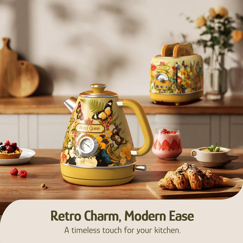 Hazel Quinn X Eduardo Recife electric kettle on cordless 360 base for easy placement