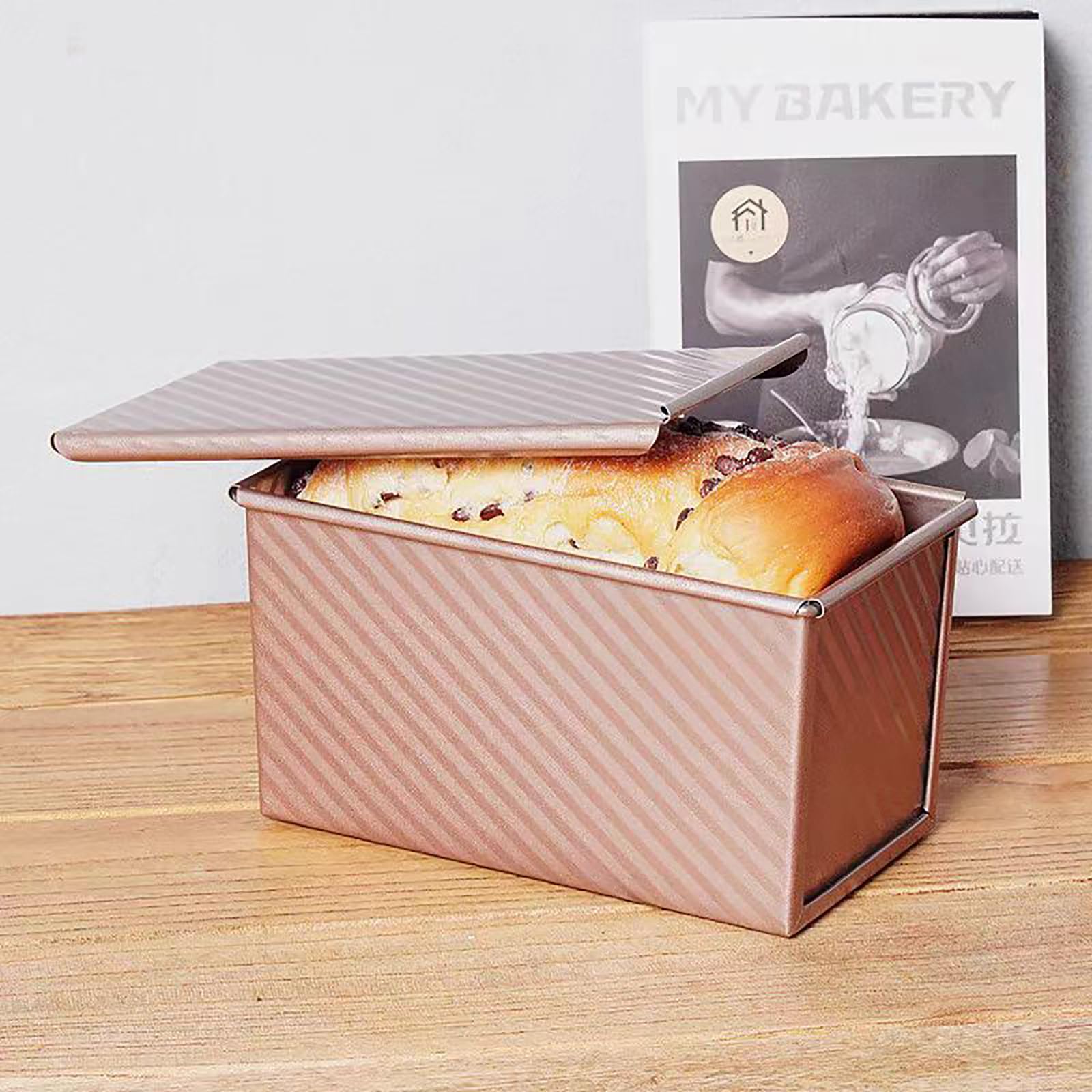 Hazyore bread toast mold for oven helps bake baguette and rolls evenly.