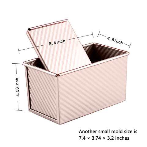 Hazyore pullman bread pan with cover small edition demonstrates compact baking versatility.