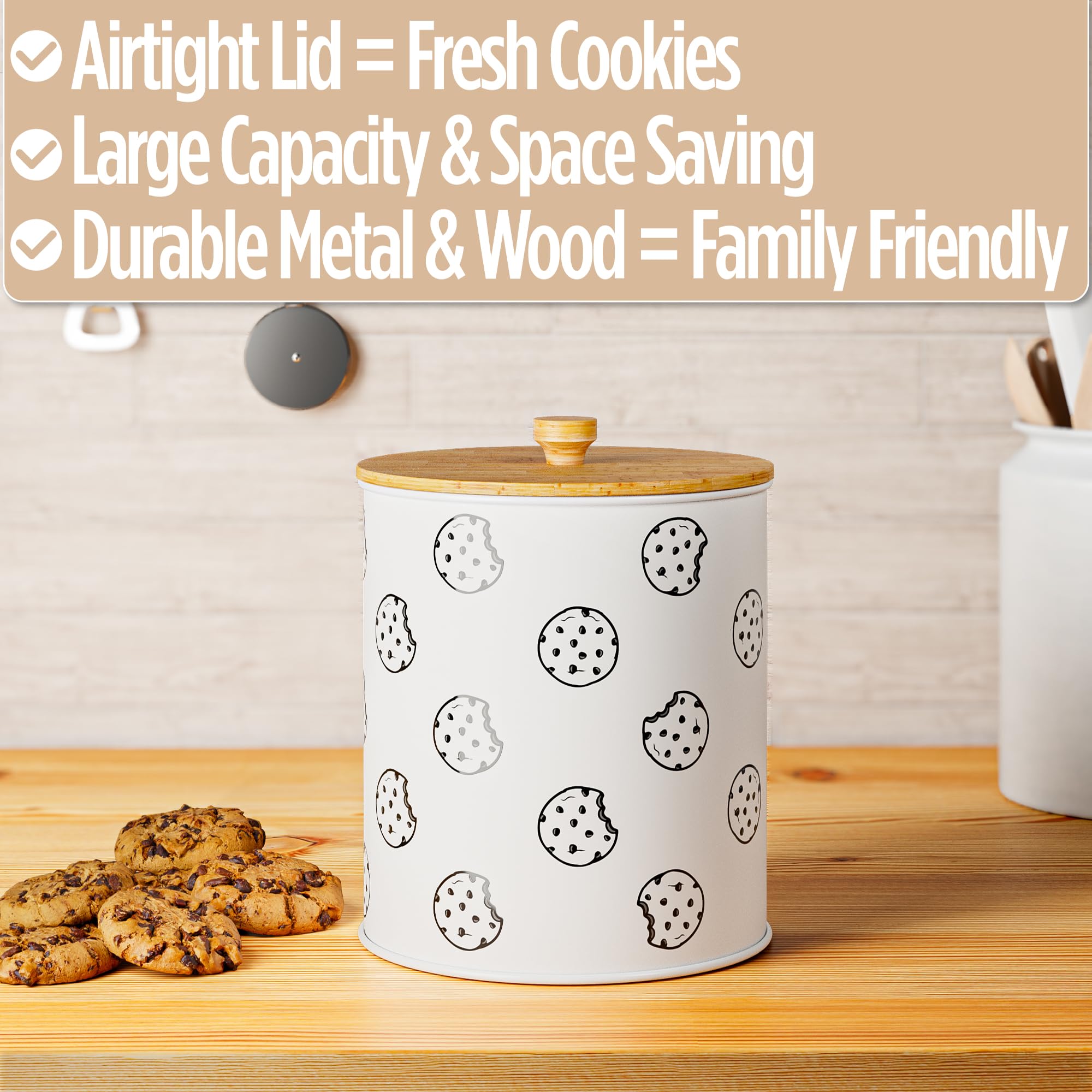 HB Design Co. 1 gallon storage fits about 30 home baked cookies
