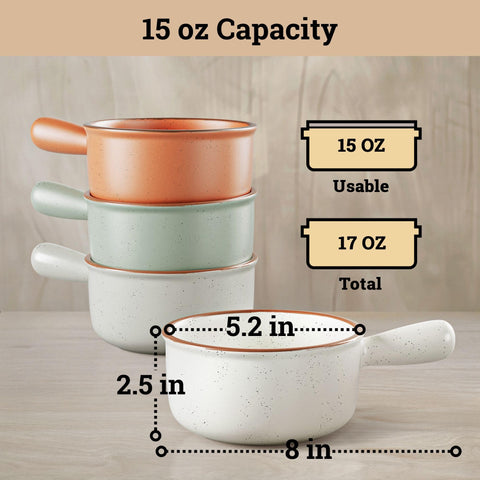 HB Design Co bowls feature a rounded rim and speckled glaze elevate table presentation