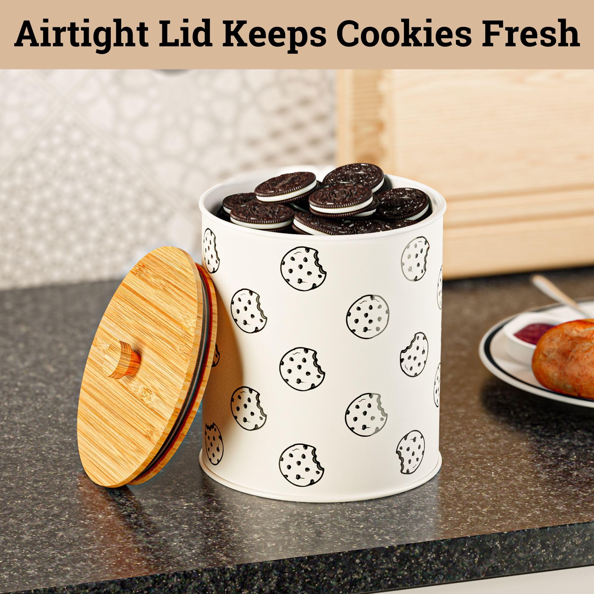 HB Design Co. decorative cookie jar enhances kitchen decor on display