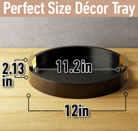 HB Design Co round tray versatility for vanity, kitchen, and bar use