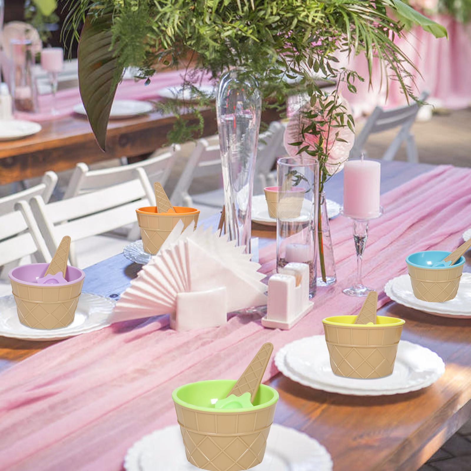 Hbaushun versatile bowls fit desserts at home or catered events.