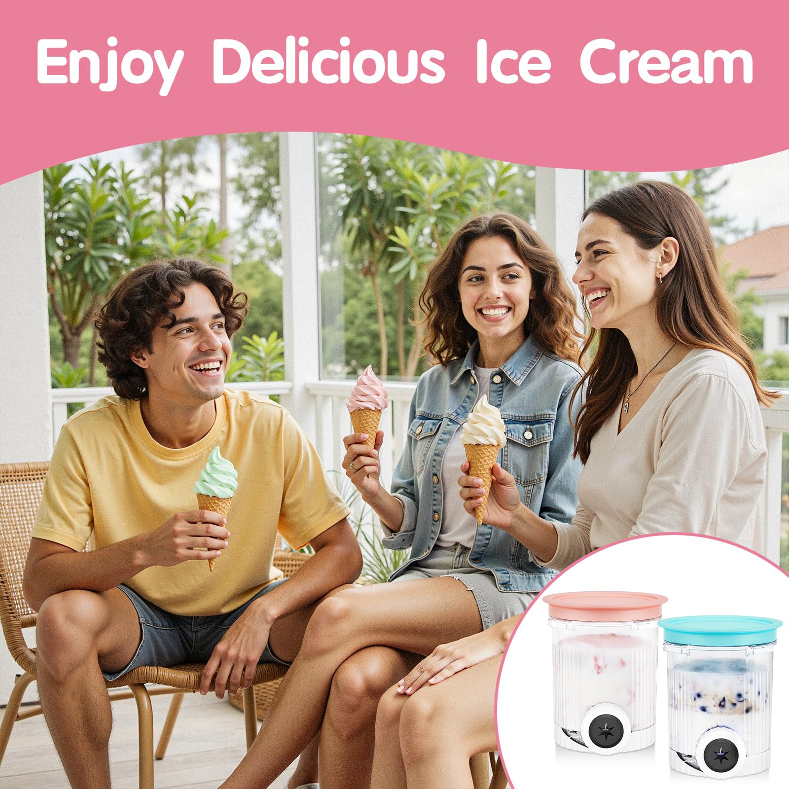 Dishwasher safe pints simplify cleanup after dessert projects.