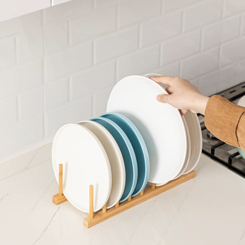 HBlife bamboo cup storage organizer dries and stores cups