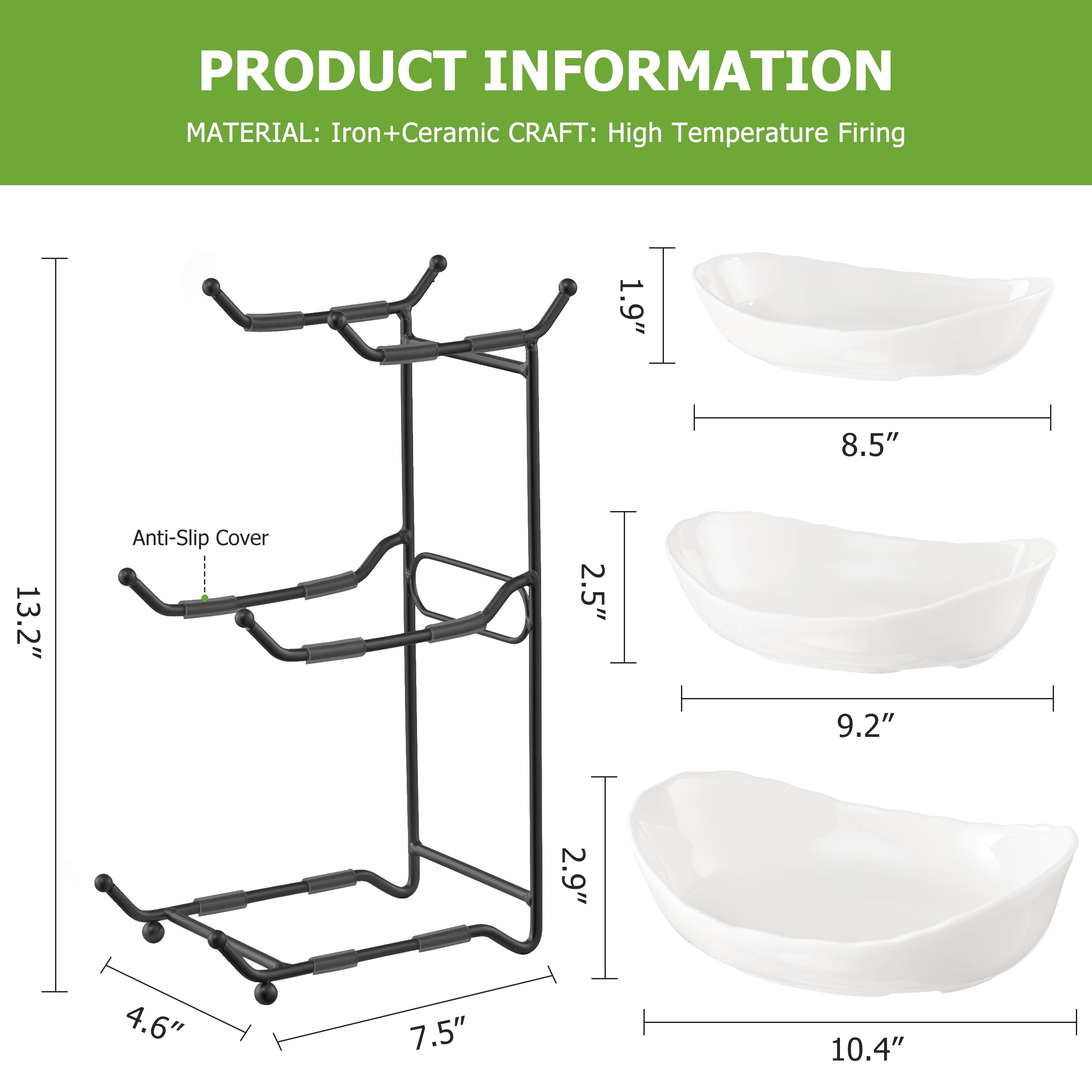 HBlife ceramic fruit bowl on the counter, creates an elegant centerpiece while storing produce.