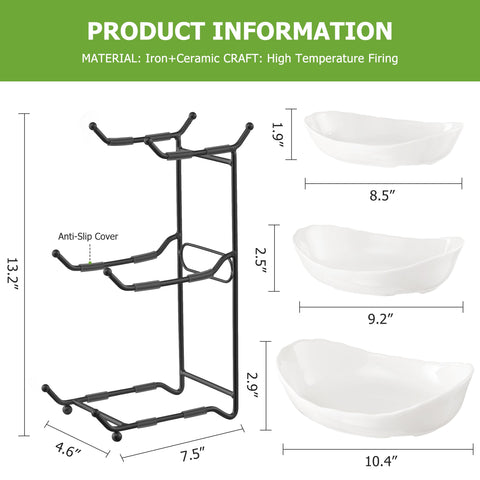 HBlife ceramic fruit bowl on the counter, creates an elegant centerpiece while storing produce.