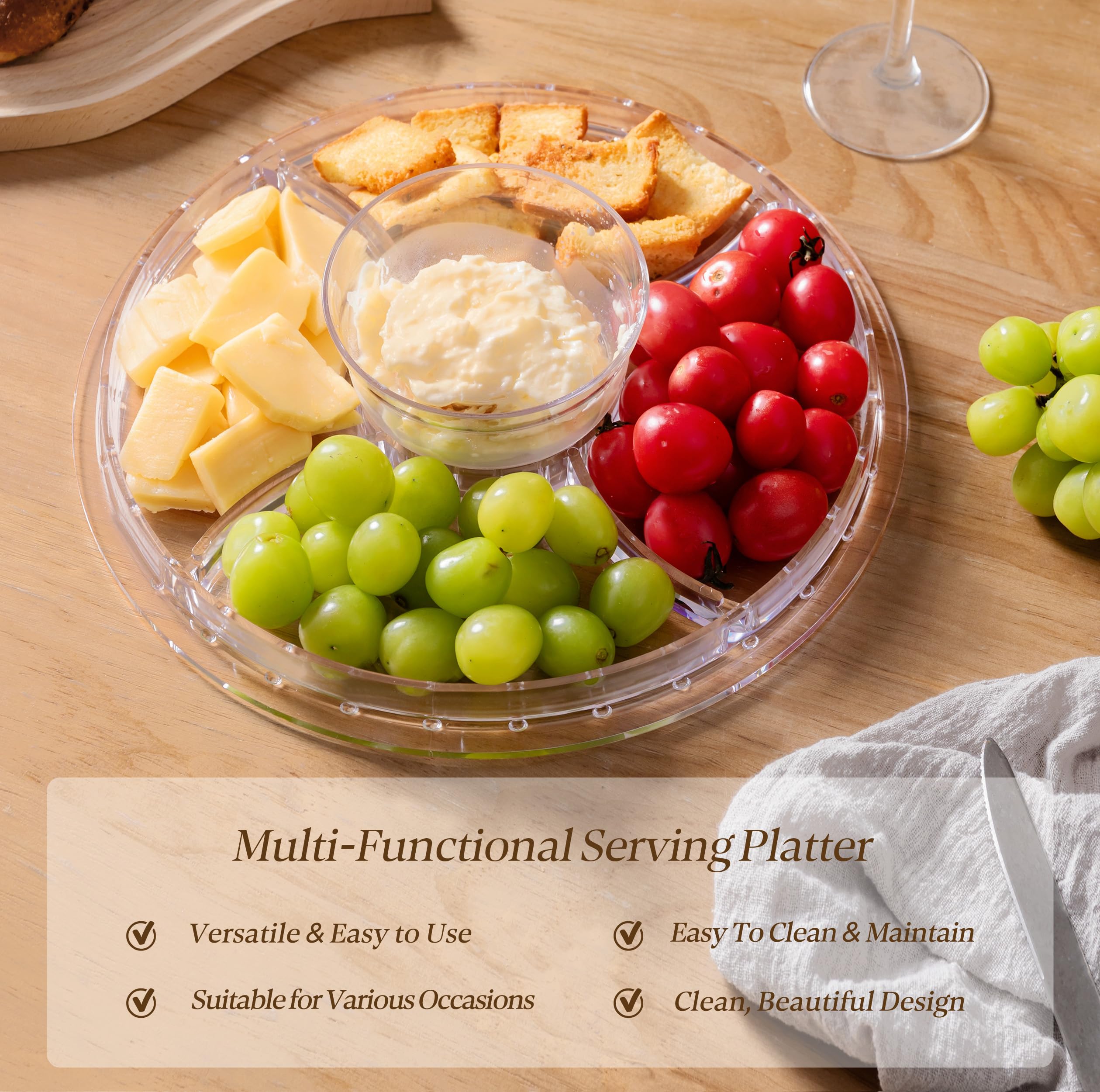 HBlife cookie plate with lid presents baked goods neatly.