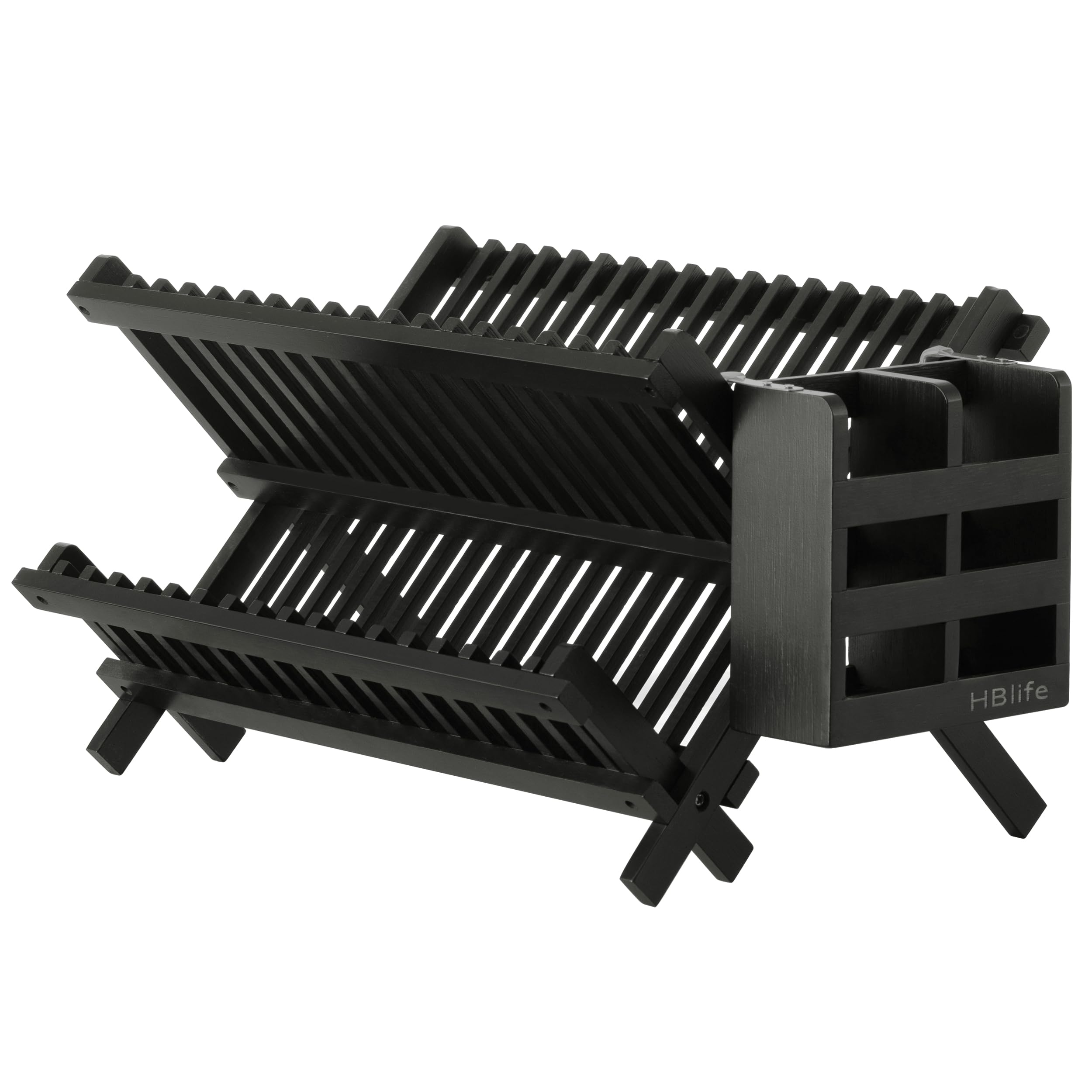 HBlife dish rack collapsible two-tier design for compact kitchens.