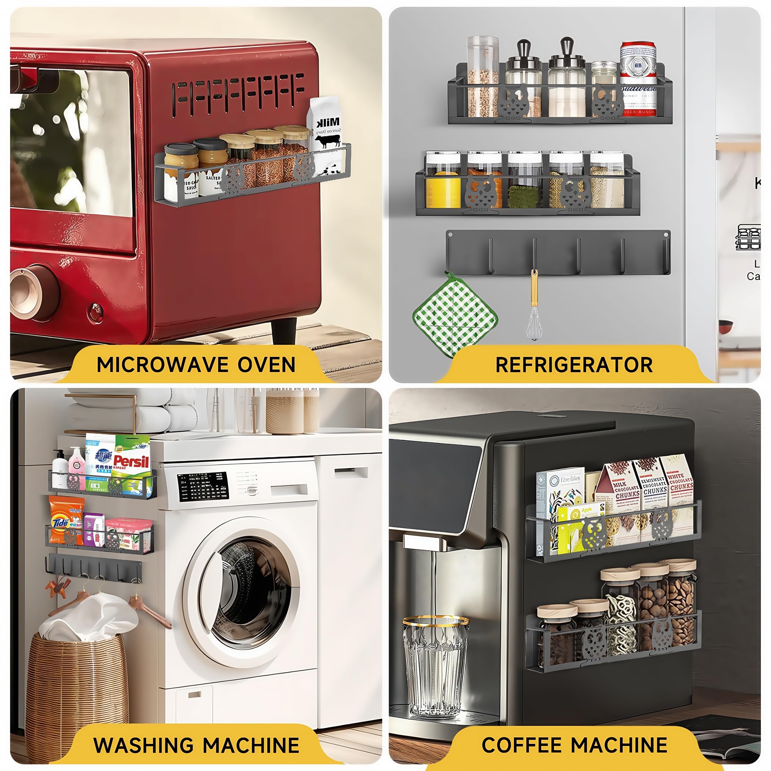 HCBaoXGui simple tool-free installation makes fridge-side storage quick.