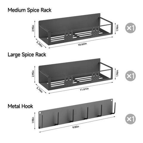 HCBaoXGui magnetic shelf attaches securely to metal surfaces on fridge or appliance.