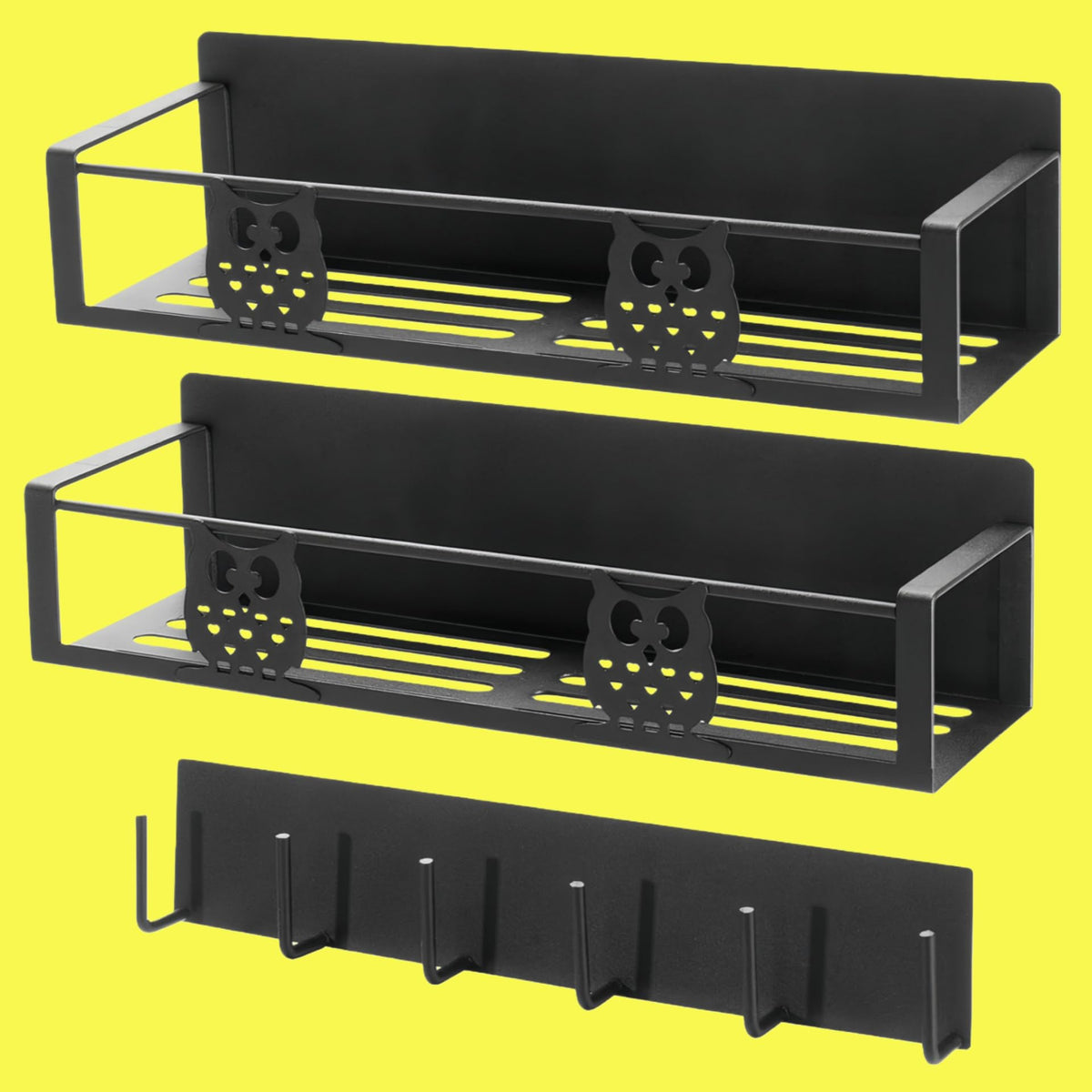 HCBaoXGui owl-design magnetic spice rack on fridge saves counter space.