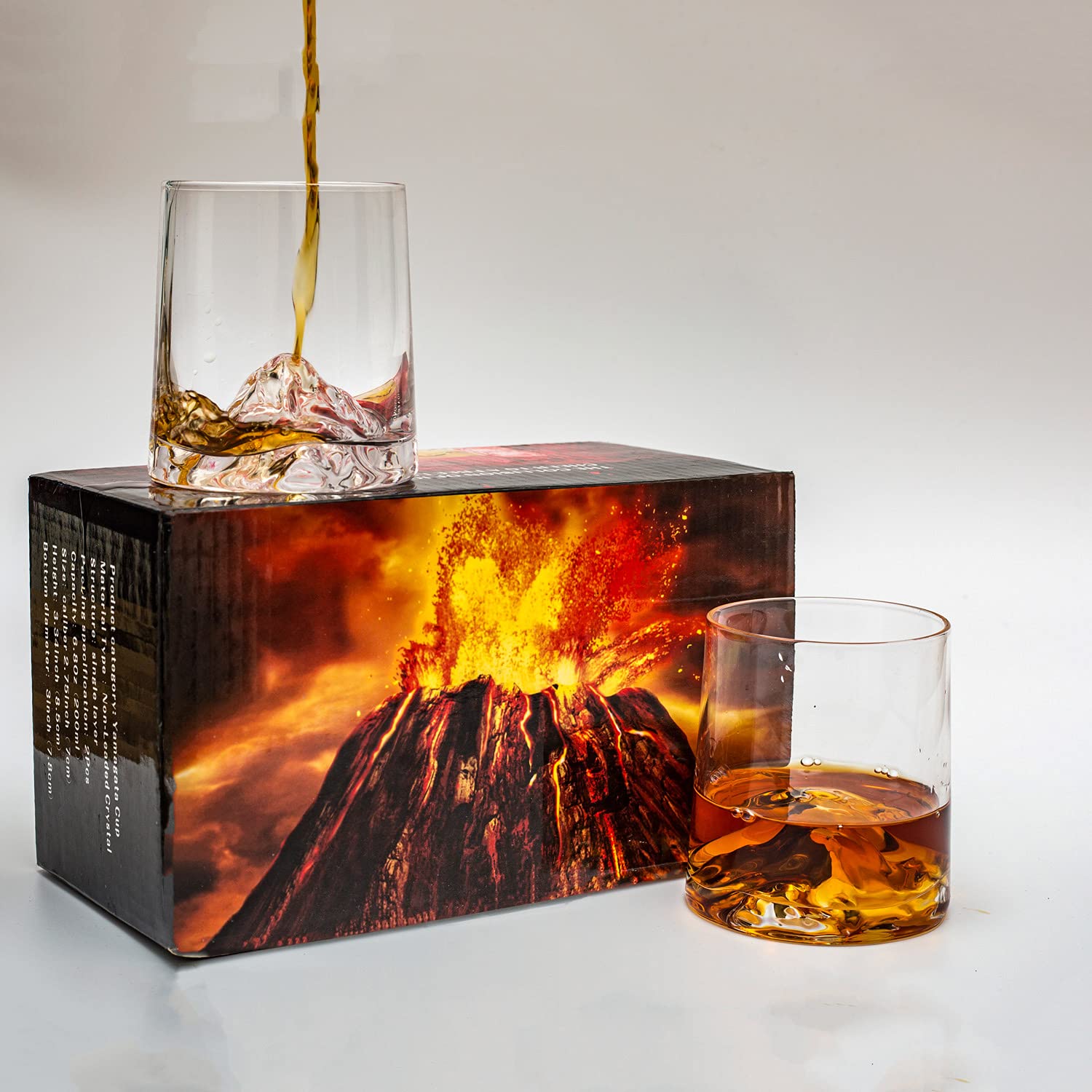 HCYCFY whiskey glass set with coasters and cloth for elegant home entertaining.
