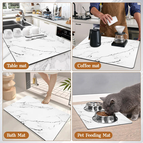 HCYDTOPU sink liner use demonstrates under-sink protection and easy cleanup