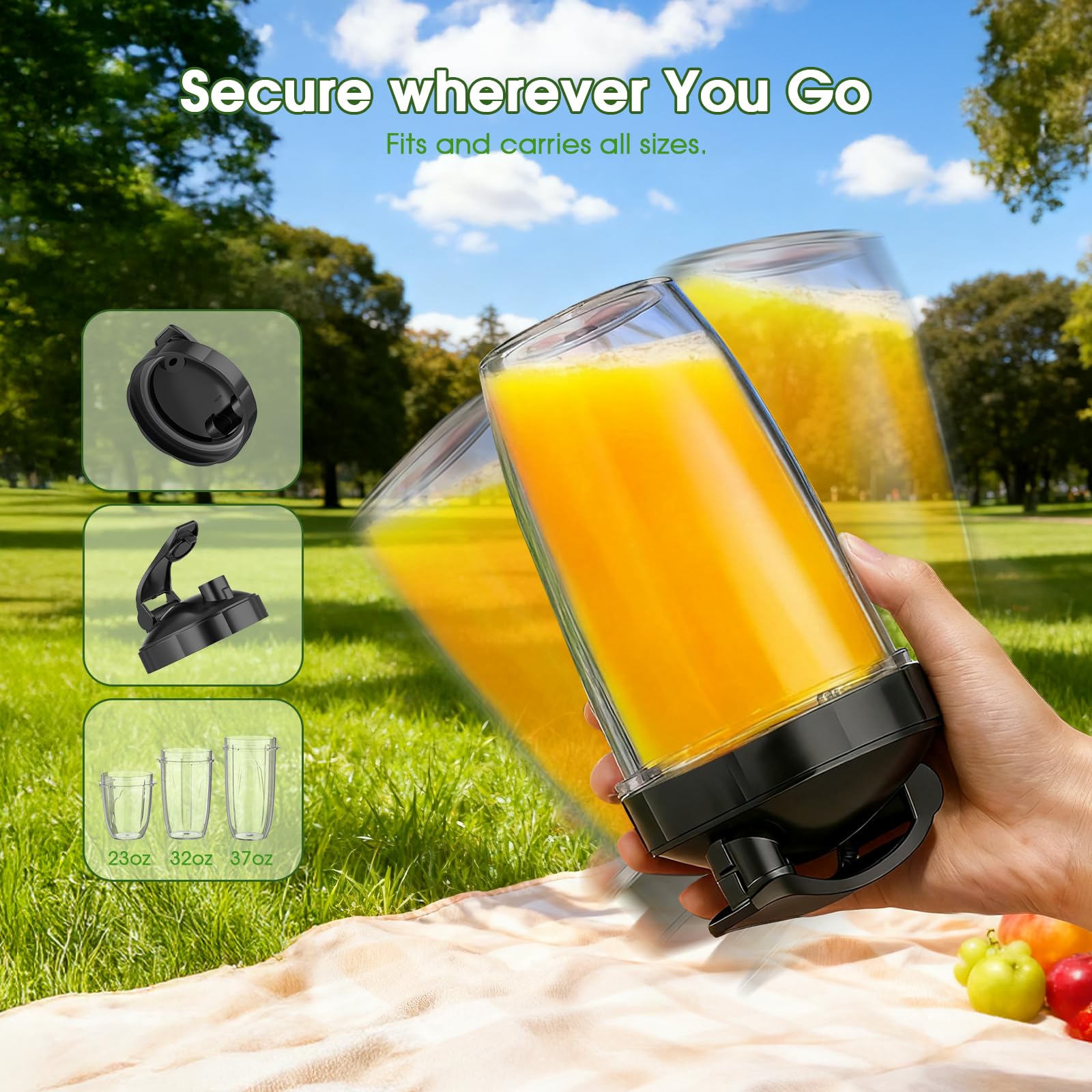 H-Duka Smoothie Blender features a 6-blade assembly for efficient blending.