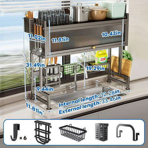 Hdrriozu modern design elevates kitchen aesthetics while keeping dishes organized.