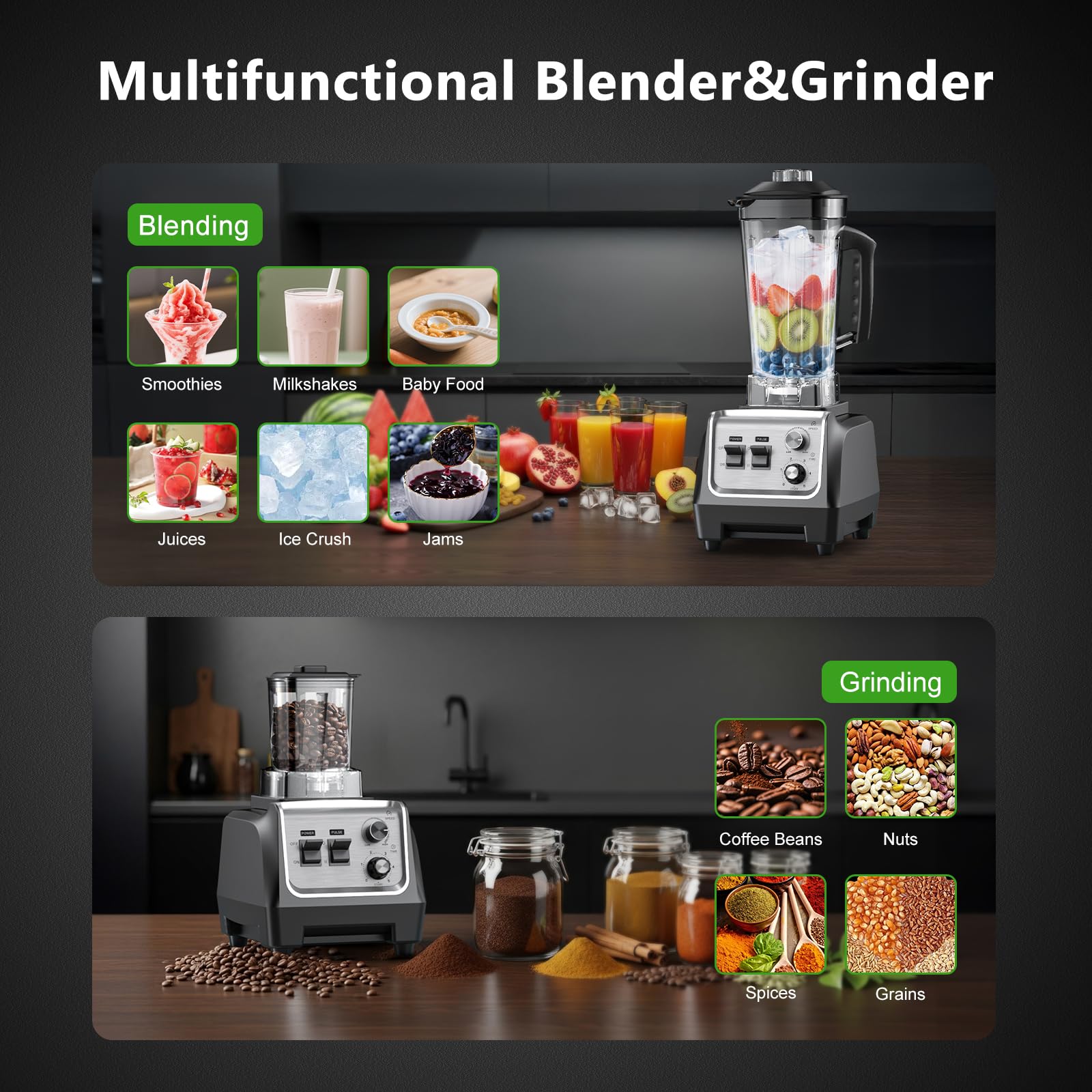 H-Duka blade assembly delivers high speed blending up to 28 000 RPM for creamy textures.