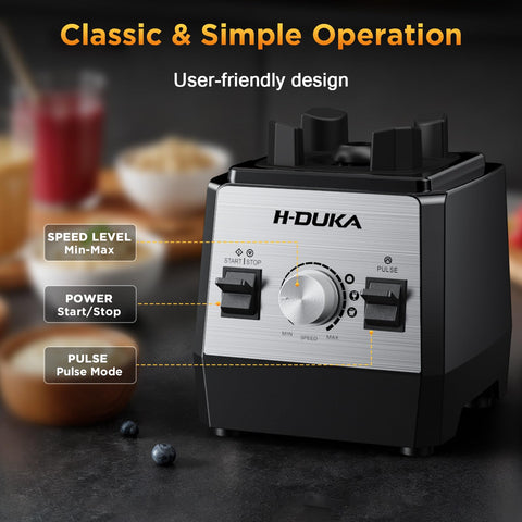 H-Duka Blender self-cleaning function simplifies cleanup.