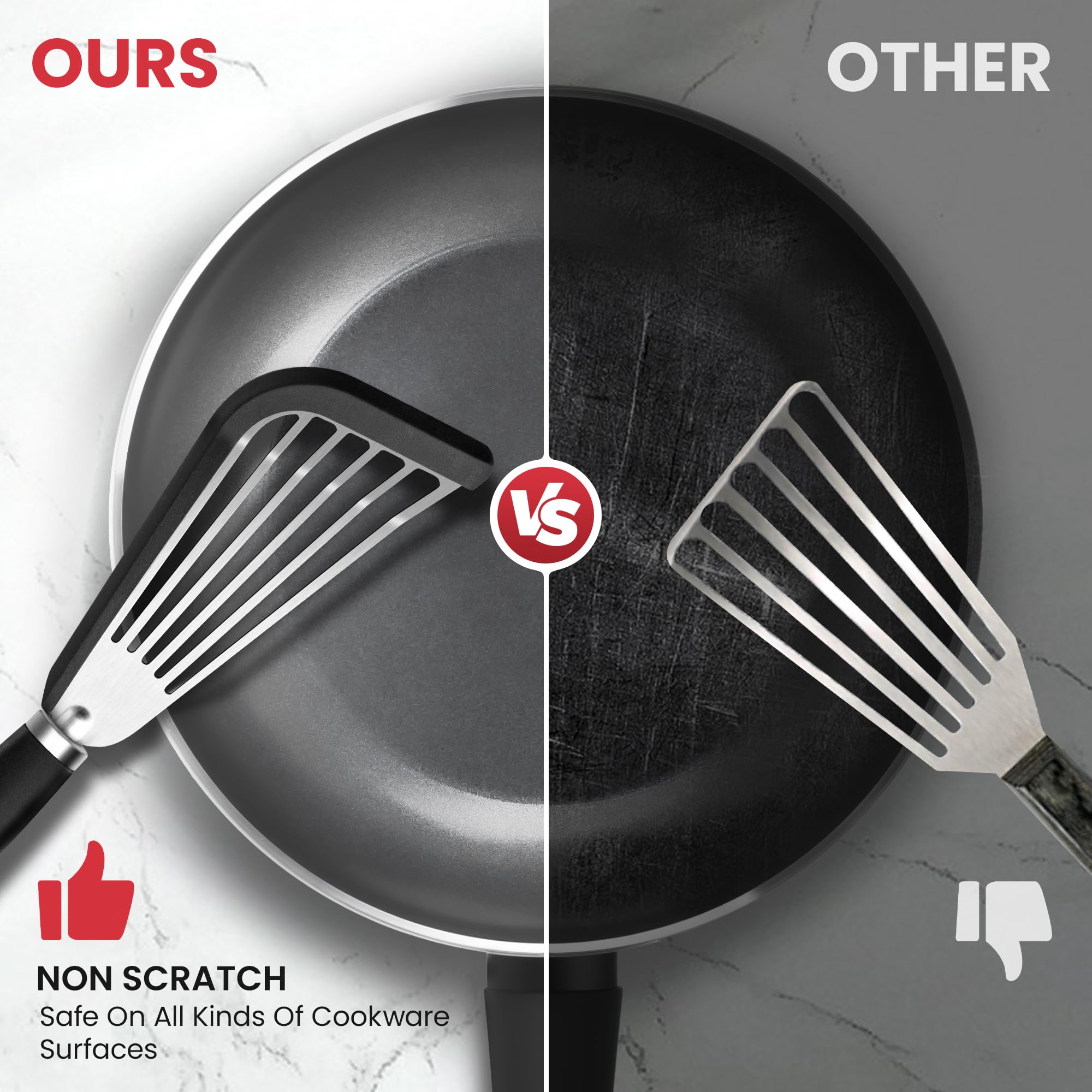 HE-SANQI dishwasher-safe spatula set for easy cleanup and storage