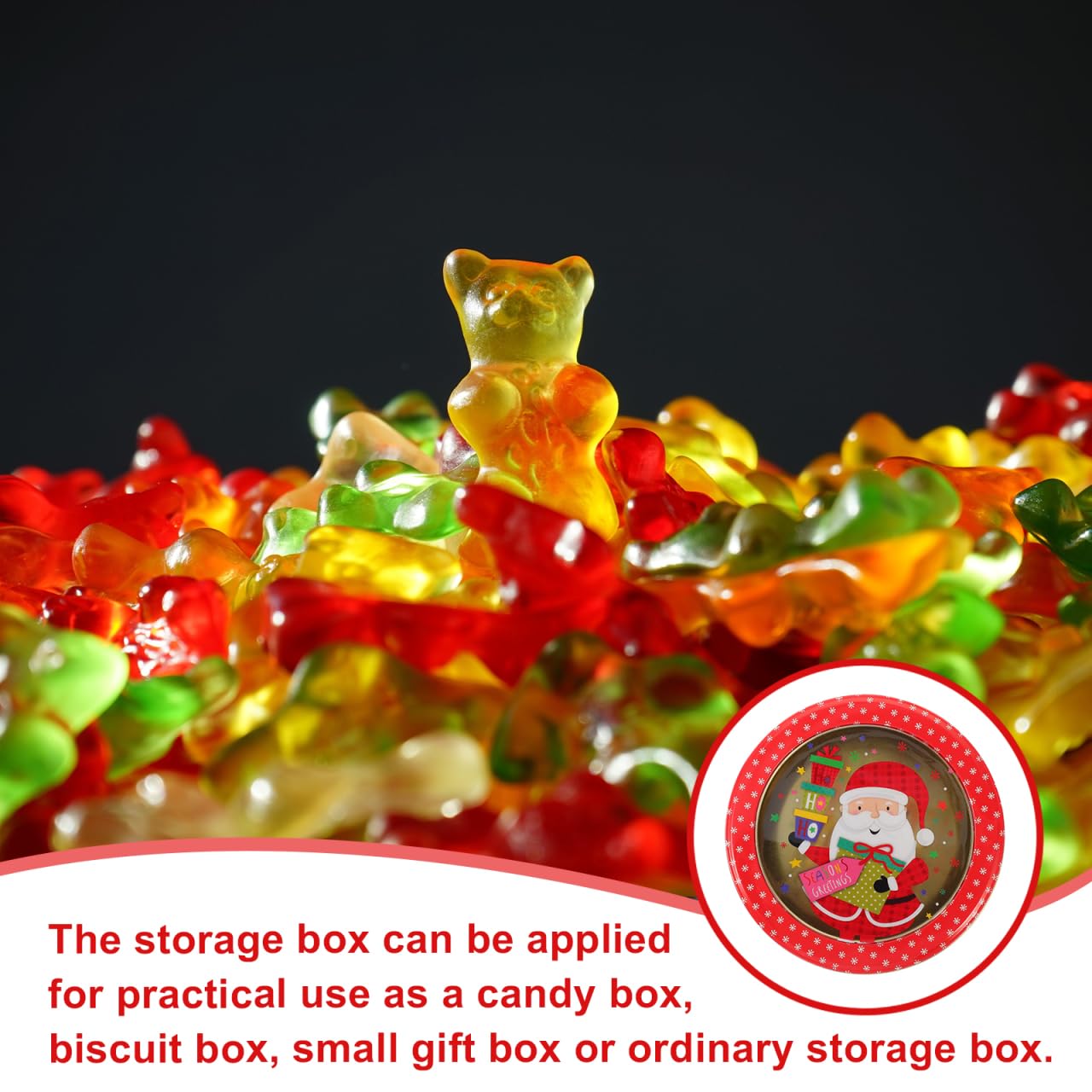 Healifty lightweight tinbox for holiday treats, easy to carry.