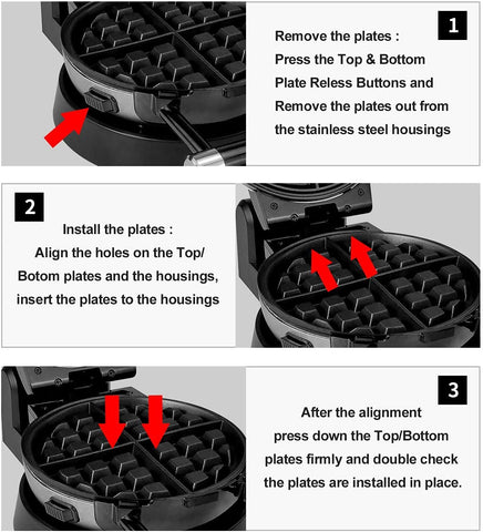 Health and Home nonstick plates help waffles cut cleanly for serving and sharing