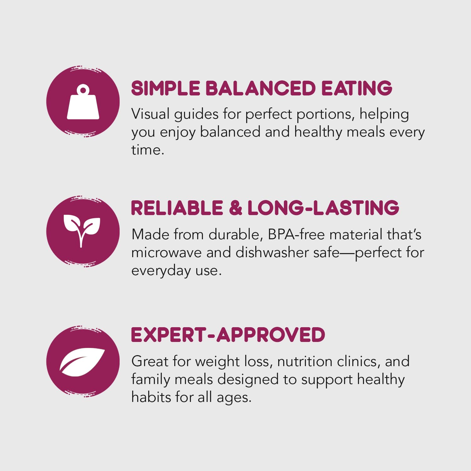 Health Beet plate carb section close-up highlighting portion control for steady energy.