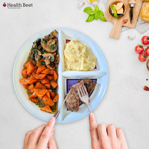 Health Beet plate built from durable polypropylene for daily use.