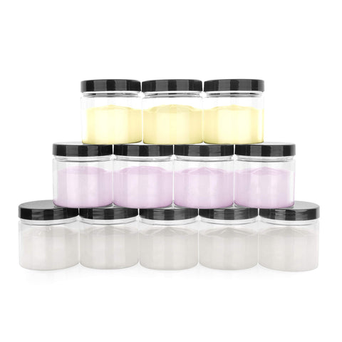 Healthy Packers 4 oz clear jar with lid, ideal for visible pantry storage.