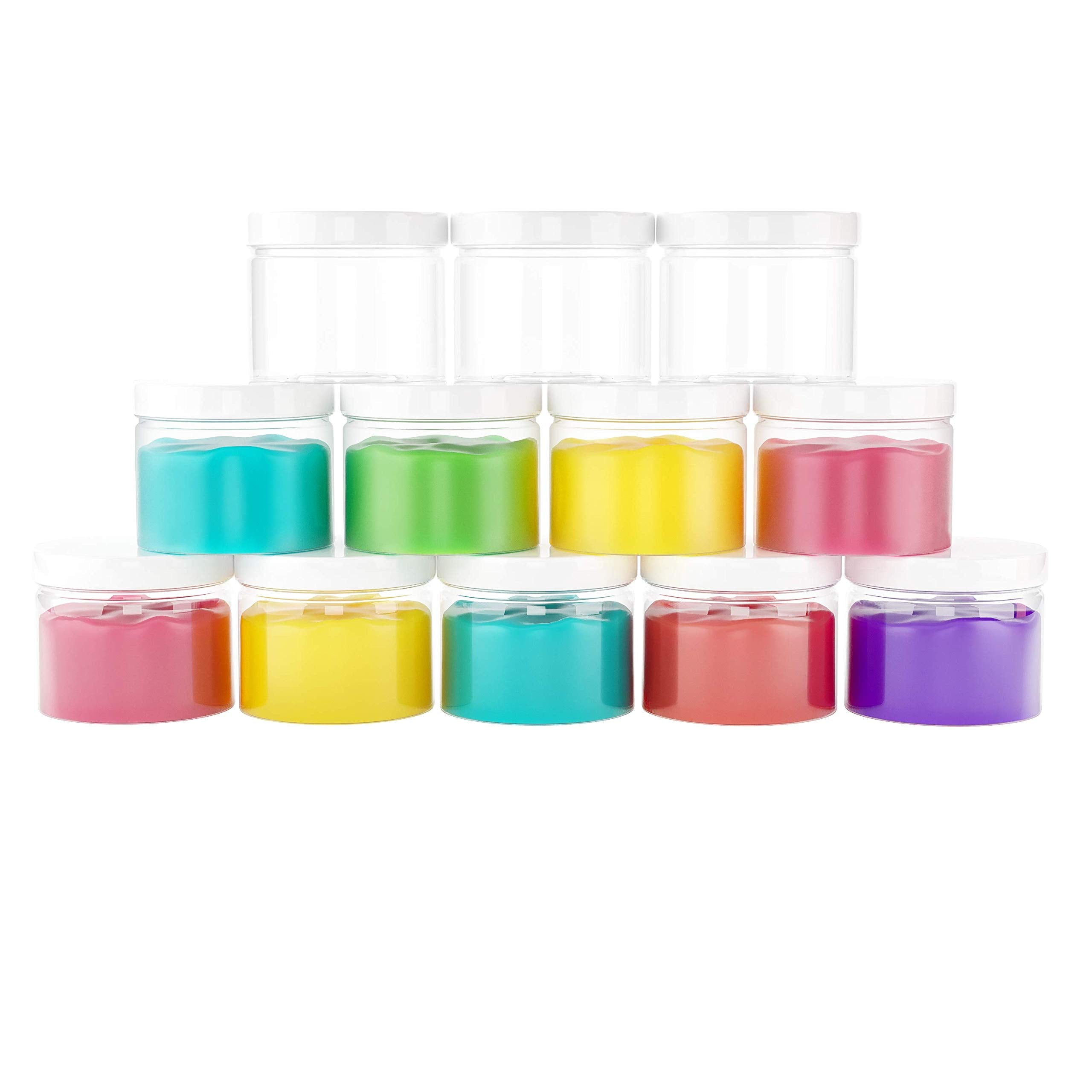 Healthy Packers clear plastic 8oz jar for visibility and easy labeling.