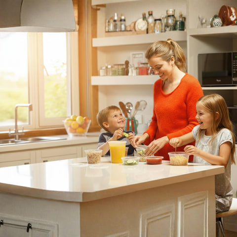 Healthy Packers stackable food containers save pantry and fridge space