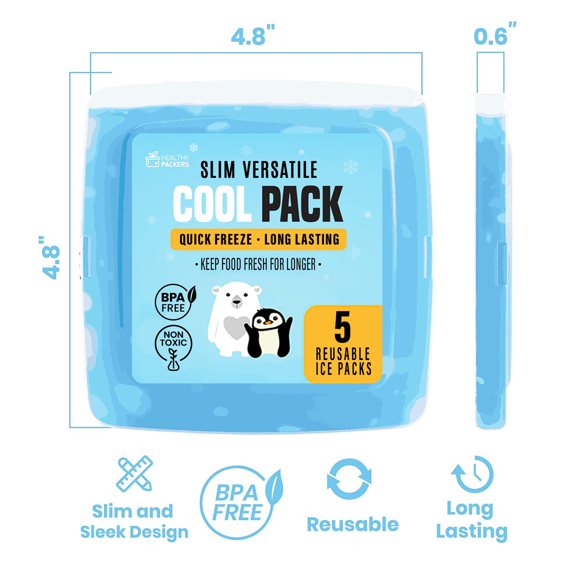 Healthy Packers TSA-approved ice pack for travel and safe cooling.
