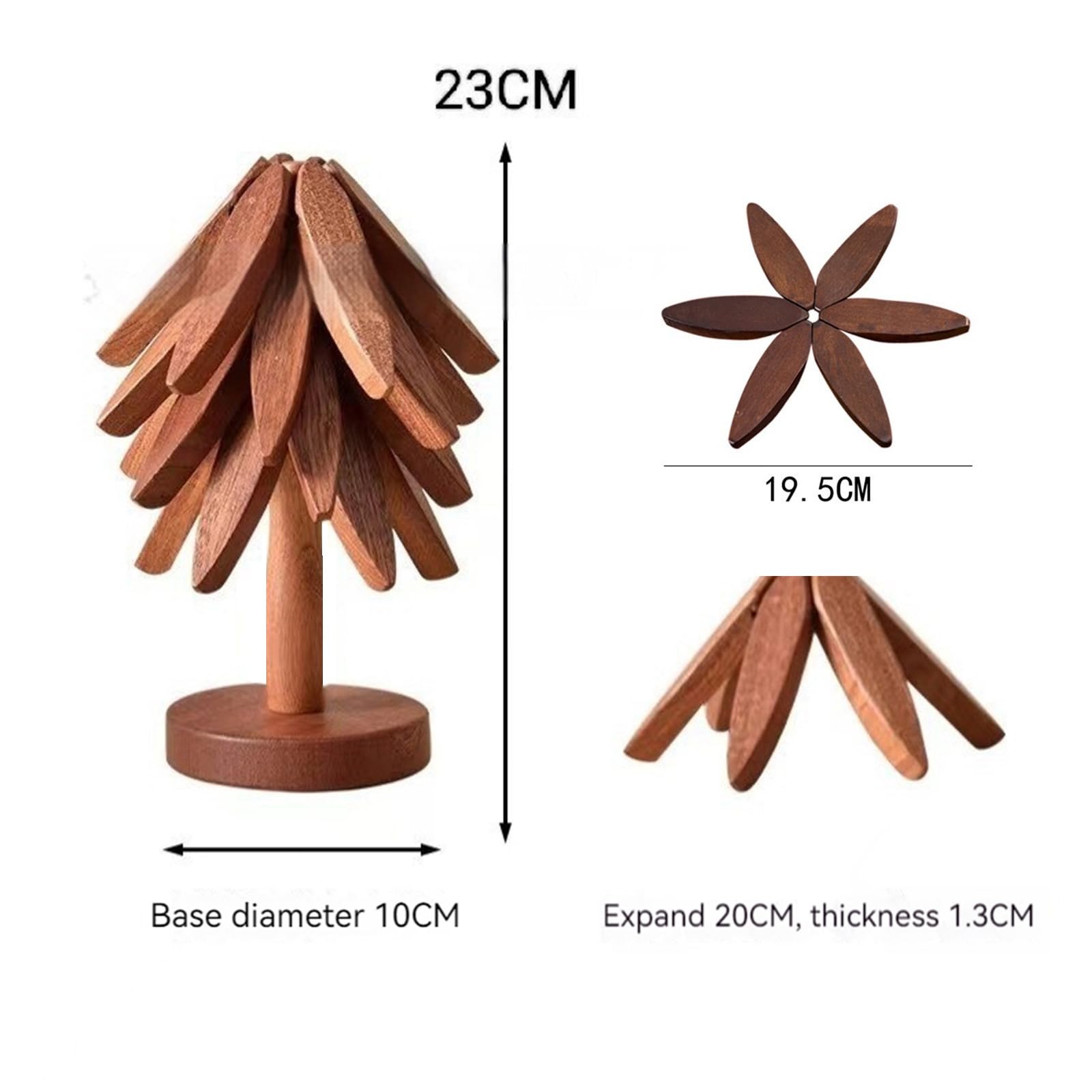 Heaocv durable easy-care wooden table mat for everyday kitchen use.