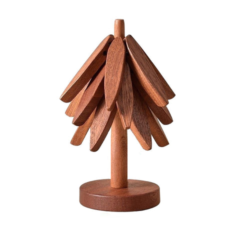 Heaocv walnut tree table mat blends natural grain with decorative home styling.