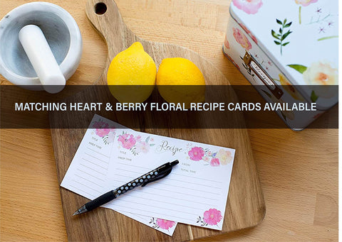Heart&Berry tin box perfect for kitchen counter storage.